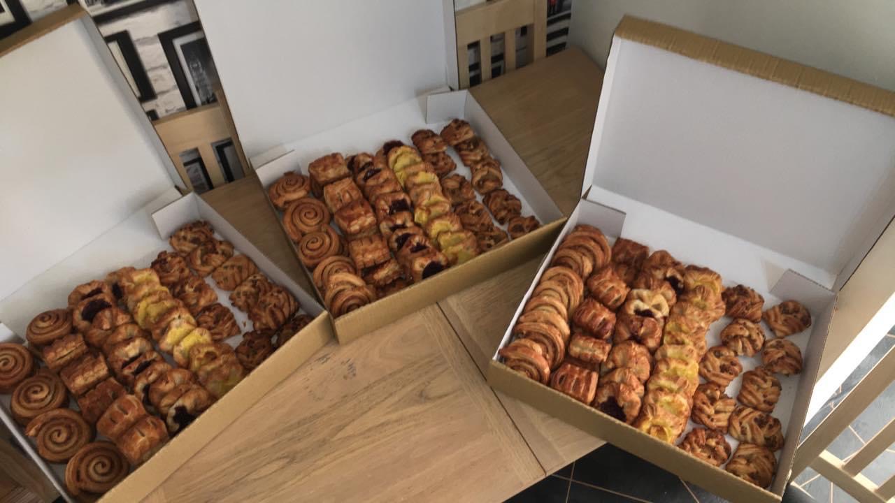 Danish Pastries in boxes