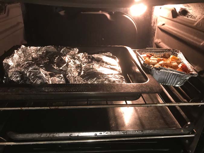 In the oven