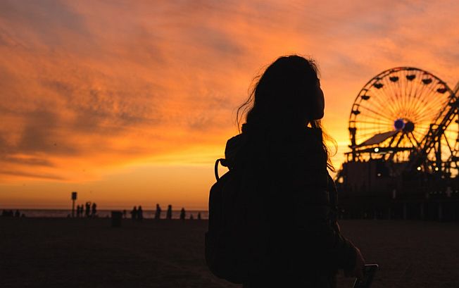 pleasure beach at nighjt